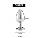Plug Anal de Aço Inoxidável – Tamanhos P, M e G, Cores Variadas