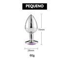Plug Anal de Aço Inoxidável – Tamanhos P, M e G, Cores Variadas