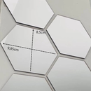 Kit 10 Espelhos Adesivos Decorativos Hexágonos