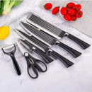 Conjunto de Facas Black Wave 6 Peças – Facas de Aço Inoxidável Profissionais para Cozinha