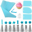 Conjunto de Sacos de Confeitar e Bicos de Aço Inox – Kit Reutilizável para Decoração de Bolos