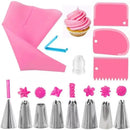 Conjunto de Sacos de Confeitar e Bicos de Aço Inox – Kit Reutilizável para Decoração de Bolos