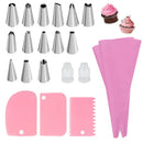 Conjunto de Sacos de Confeitar e Bicos de Aço Inox – Kit Reutilizável para Decoração de Bolos
