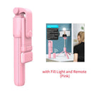 Bastão de Selfie Stick com Luz e Controle Remoto Bluetooth