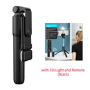 Bastão de Selfie Stick com Luz e Controle Remoto Bluetooth