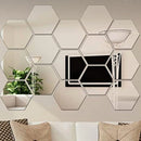 Kit 10 Espelhos Adesivos Decorativos Hexágonos