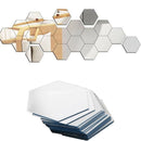Kit 10 Espelhos Adesivos Decorativos Hexágonos