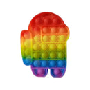 Push Pop It Unicórnio Arco-Íris – Brinquedo Sensorial de Silicone Antiestresse