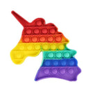 Push Pop It Unicórnio Arco-Íris – Brinquedo Sensorial de Silicone Antiestresse