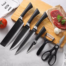 Kit 6 Facas de Churrasco Profissionais Antiaderentes + Amolador