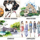 Conjunto de Canetas Artísticas Dupla Ponta Aquarela – Até 168 Cores