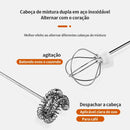 Mixer Elétrico 2 em 1 – Batedor e Misturador para Café, Leite e Claras de Ovos | Utensílio de Cozinha