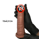 Pênis Realístico Maciço de Borracha – Consolo Grosso e Resistente para Cinta