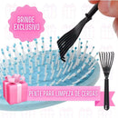 Kit Completo 5 Escovas de Cabelo Diversas + Touca de Cetim Antifrizz