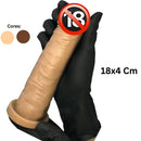Pênis Realístico Maciço de Borracha – Consolo Grosso e Resistente para Cinta