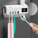 Porta Escova de Dentes com Esterilizador UV e Dispenser de Creme Dental – Suporte Organizador de Escovas
