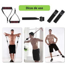 Kit de Treino com Elásticos Extensores + 5 Mini Bands Resistentes