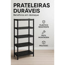 Organizador Modular com 5 Prateleiras – Estante de Plástico Multiuso para Casa