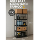 Organizador Modular com 5 Prateleiras – Estante de Plástico Multiuso para Casa