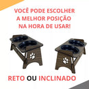 Comedouro Suspenso com Bebedouro para Pets – Acompanha Tampas