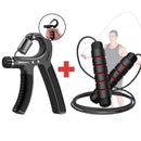 Kit de Exercícios Hand Grip + Corda de Pular Ajustável Profissional para Crossfit e Treino de Força