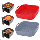 Forma de Silicone Quadrada 16x16cm com Alça – Assadeira para Air Fryer e Forno