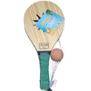 Frescobol Praia – Kit com 2 Raquetes de Madeira e Bola