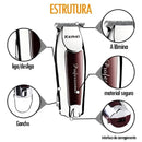 Aparador de Pelos Kemei KM-032 – Máquina de Acabamento Profissional Prateada Bivolt