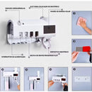 Porta Escova de Dentes com Esterilizador UV e Dispenser de Creme Dental – Suporte Organizador de Escovas
