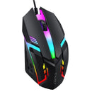 Kit Gamer: Mouse com Fio LED RGB + Mouse Pad Preto