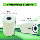 Papel para Mini Impressora 58mm – Bobina Térmica Compatível com Máquina de Cartão