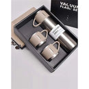 Kit Garrafa Térmica Inox 500ml + 3 Xícaras – Bebidas Quentes ou Frias