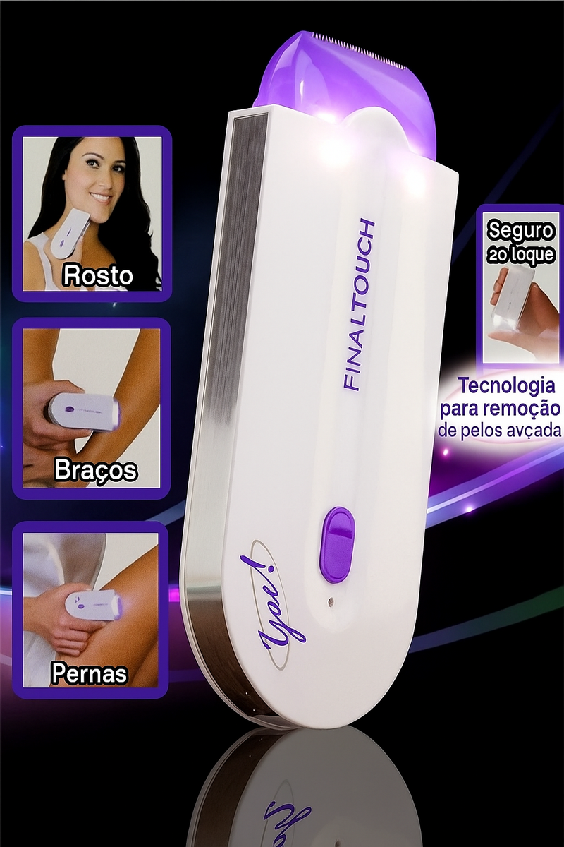 Depilador Elétrico a Laser Recarregável Sem Fio – Uso Facial e Corporal