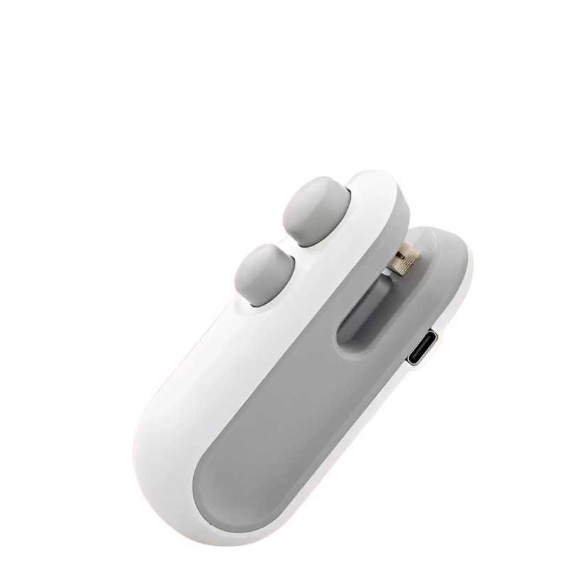 Mini Seladora de Sacos Plásticos 2 em 1 – Portátil, Elétrica e Recarregável via USB