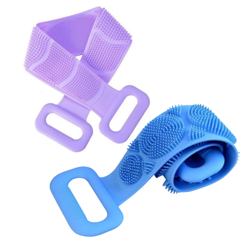 Esponja de Banho Lava Costas em Silicone Antibacteriano – Cores Sortidas