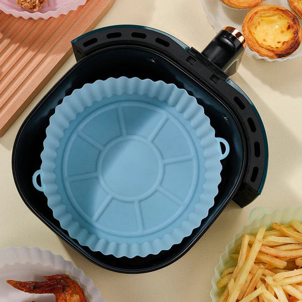 Forma de Silicone Quadrada 16x16cm com Alça – Assadeira para Air Fryer e Forno