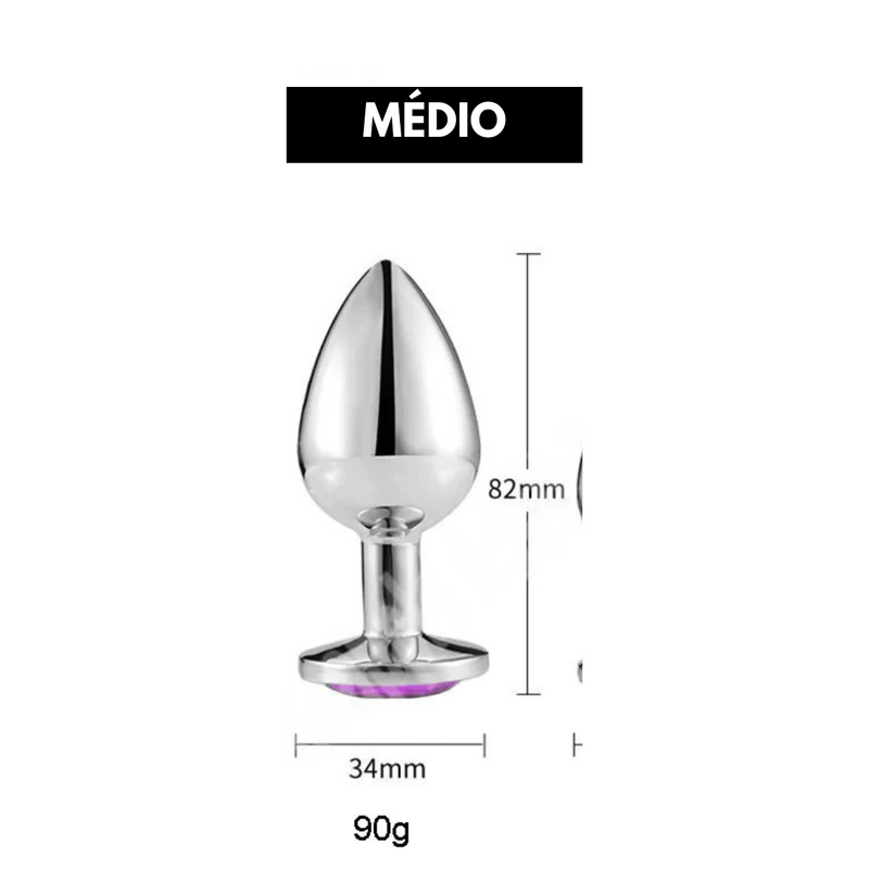 Plug Anal de Aço Inoxidável – Tamanhos P, M e G, Cores Variadas