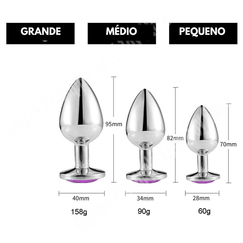 Plug Anal de Aço Inoxidável – Tamanhos P, M e G, Cores Variadas