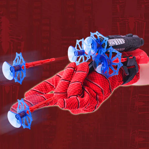 Luva Lançadora de Teia do Homem-Aranha – Brinquedo Infantil de Pulso com Corda para Fantasia e Halloween