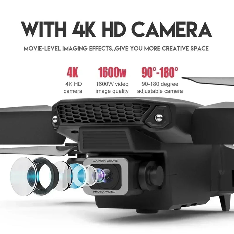 2024 New E88 Pro – Drone FPV WIFI com Câmera HD 4K/1080P