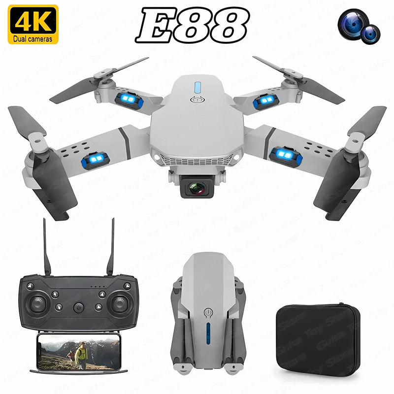 2024 New E88 Pro – Drone FPV WIFI com Câmera HD 4K/1080P