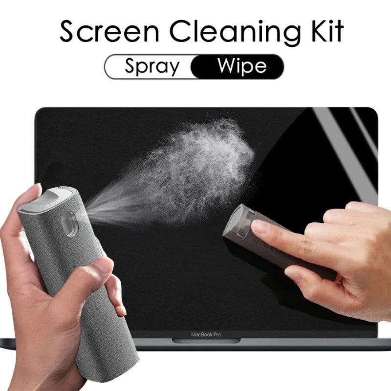 Spray de Limpeza 2 em 1 para Telas – Portátil e Eficiente