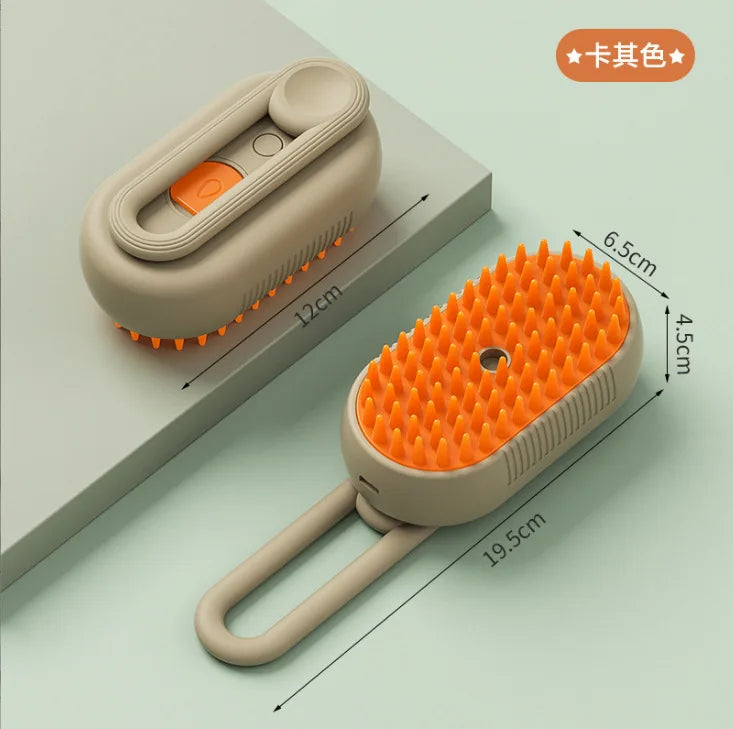 Pente Pulverizador para Pets – Gatos e Cachorros, Pente Elétrico para Remoção de Pelos, Spray com Um Toque, Escova Anti-Pelos Voando e Massagem