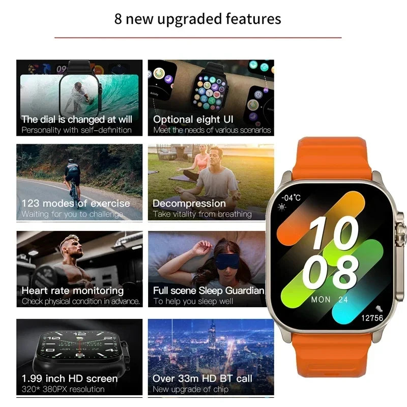 Smartwatch LAXASFIT T900 Ultra – Tecnologia, Estilo e Saúde no Seu Pulso