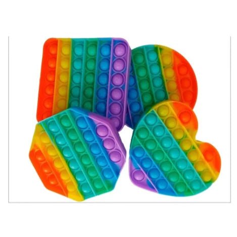 Push Pop It Unicórnio Arco-Íris – Brinquedo Sensorial de Silicone Antiestresse
