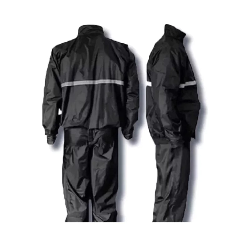 Conjunto Capa de Chuva Impermeável para Motoqueiros e Ciclistas – Jaqueta com Capuz + Calça