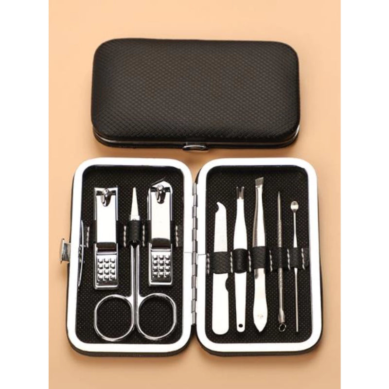 Conjunto 19 Peças Manicure Clippers De Unhas De Aço Inoxidável