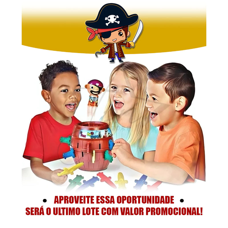 Brinquedo Infantil Barril do Pirata – Jogo Interativo Grande, Educativo e Divertido para Crianças