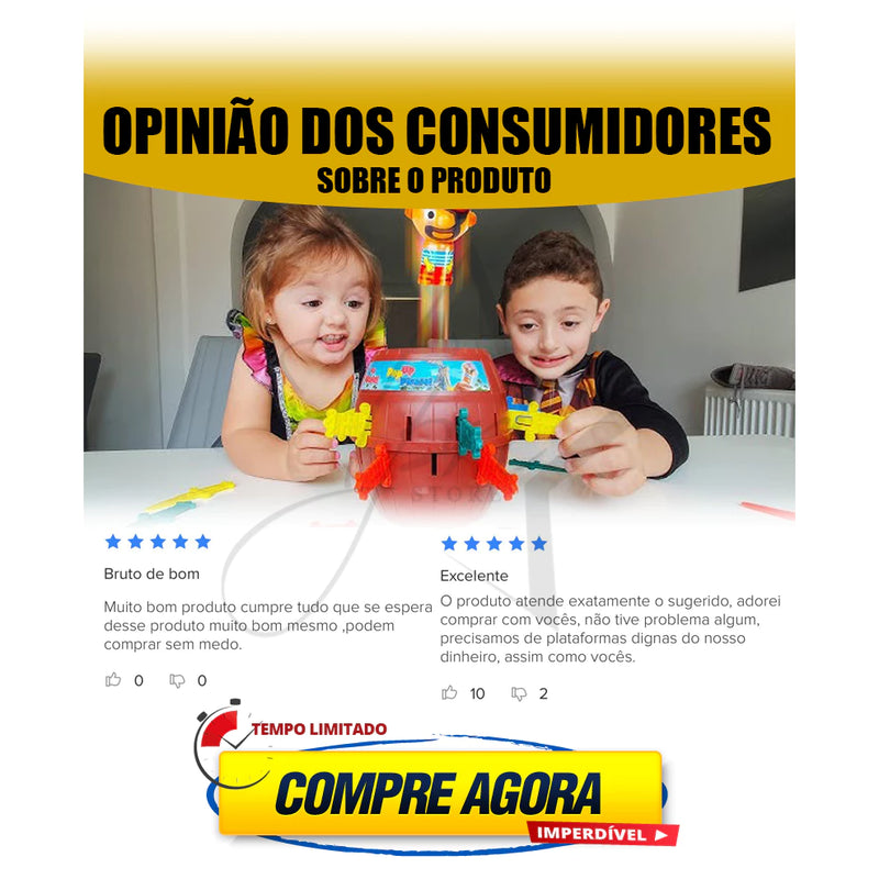 Brinquedo Infantil Barril do Pirata – Jogo Interativo Grande, Educativo e Divertido para Crianças