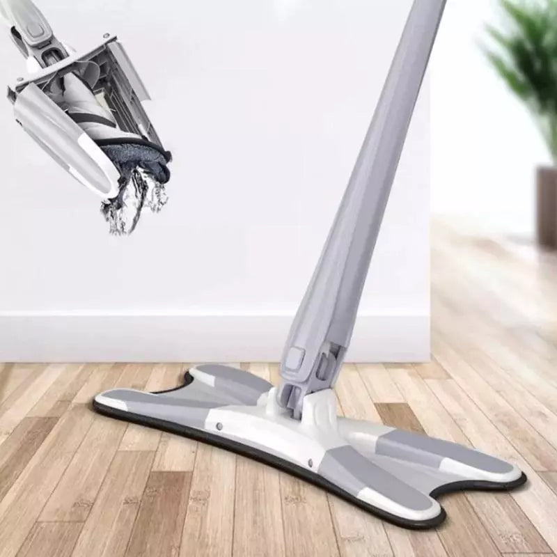 Esfregão Giratório 360° com Refil – Lava e Seca, Torção Automática, Microfibra Multiuso para Limpeza de Pisos e Cozinha